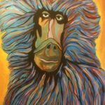 Cheney LaRue, "Baboon", acrylic on canvas, 16"x20"