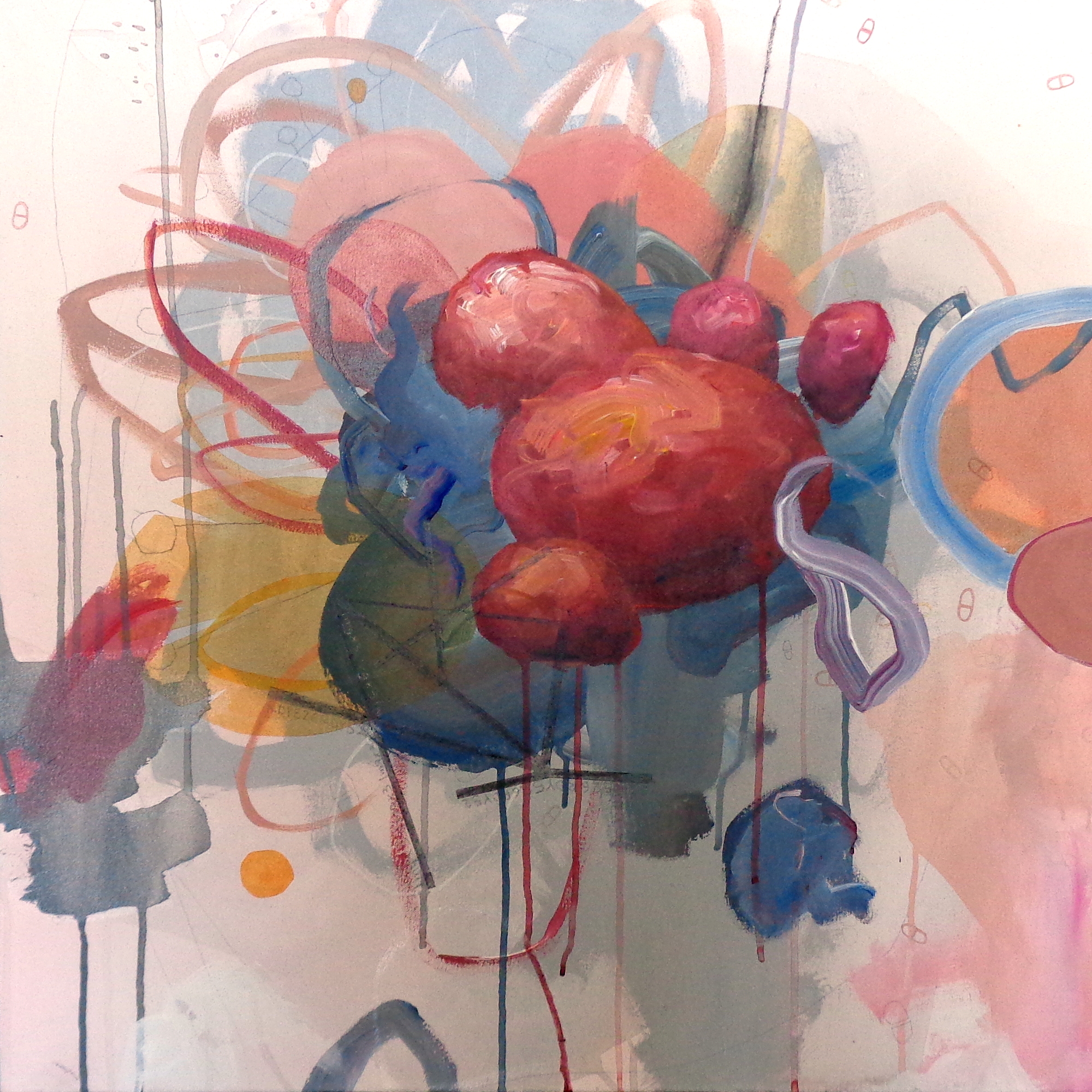 Ryan Napier (Thornton, CO), "Self Portrait 1", mixed media, NFS. I've had a lot of time to think in the last several weeks, which, on top of having a birthday in quarantine, has proven to aid the onset of a bout of depression. The piece is not particularly dark because it portrays in part, a hope of what my life might become, along with what few positive elements I do see at the moment. It is also about polarity, duality. I have given myself the freedom to explore, indulging in a wider variety of facets of my life and character. There are elements of the double-edgedness of medicine and healing, pulling from imagery of brain scans and mental health.