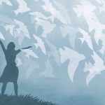 Dory Schachner, Voices in the Sky, 2013, digital painting, 11x17, $50/print