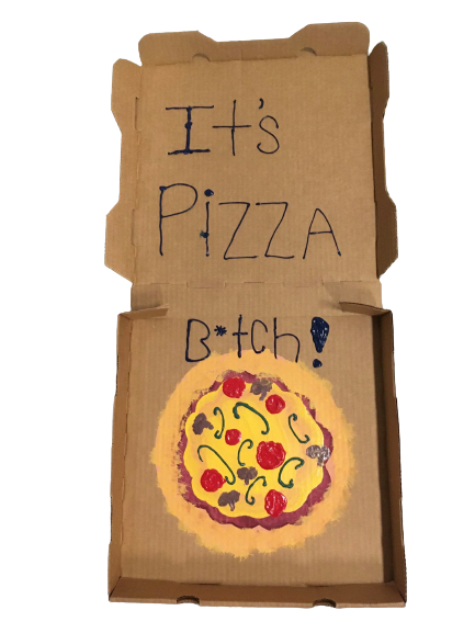 "It's a Pizza B*tch" - Acrylics by Olivia DeMaggio