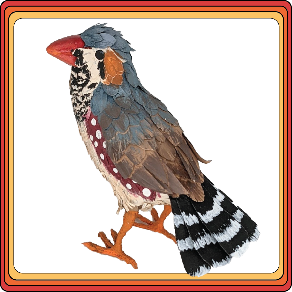 Christian V. Davila Handmade paper bird sculptures and lasercut jewelry