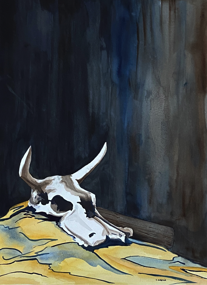 Cris Guenter, "Ode to Georgia", Watercolor on paper, 18” x 24”